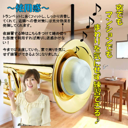 (ST TS) Straight Trumpet Mute, for Home Practice, Noise Reduction, Silencer, Parts, and Accessories, Reduces Sound Pressure