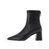 High-heeled Short Boots Women's 2025 Autumn and Winter New Korean Version Zipper Pointed Women's Boots Naked Boots Versatile Internet Celebrity Mart