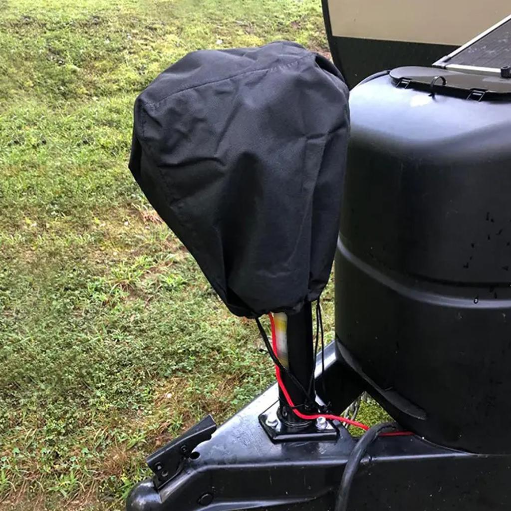 Rv Tongue Jack Cover Waterproof Electric Tongue Jack Cover With Drawstring Design Camper Jack Cover For Travel Trailers Camper