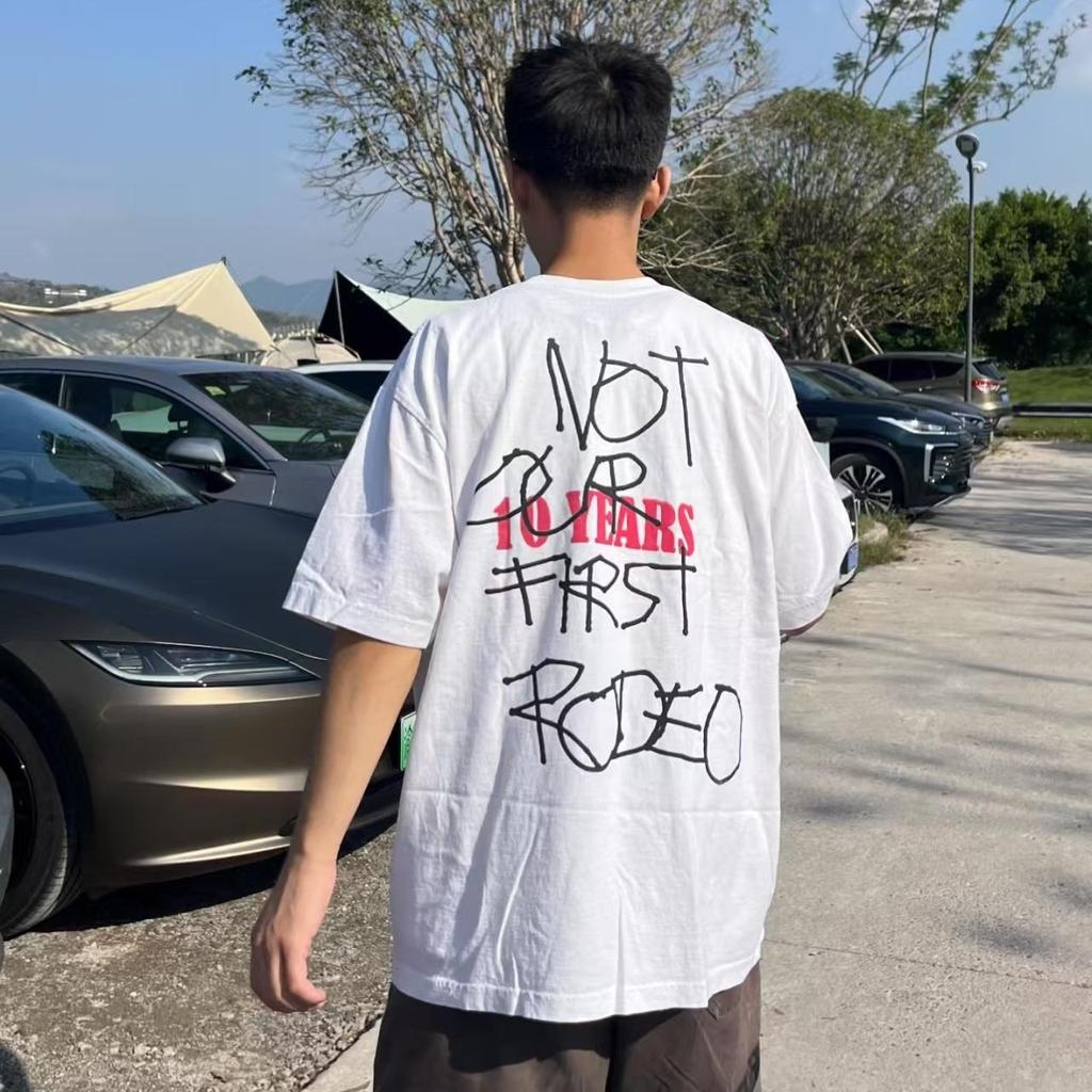 Унисекс футболка с круглым вырезом и английским принтом Travis Scott FW24