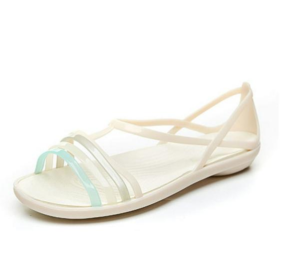 Красочные нескользящие желейные сандалии: Женские сабо с мягкой подошвой, пляжная обувь