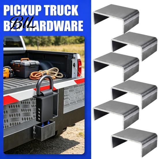 Utility Trailer Railing Mount 6Pcs Heavy Duty Steel Weld on Stake Pockets for And Truck Bed, Fits Standard Bed Modification Hardware 2x4 Stakes, Cargo