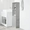 VidaXL Armoire de salle de bain étroite avec roulettes sonoma gris, armoire de salle de bain haute, rangement de salle de 855300