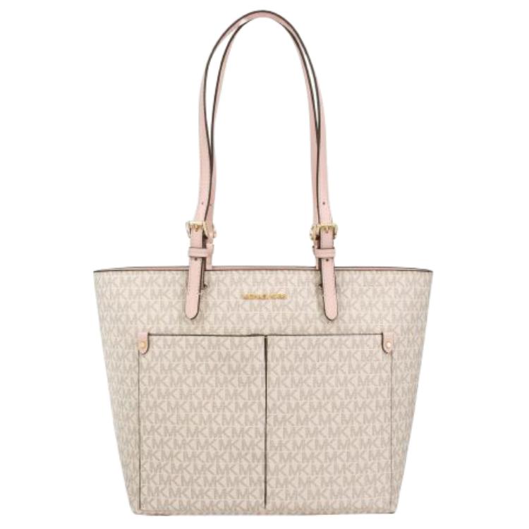 Michael Kors Сумка-тоут из ПВХ с принтом логотипа Женская сумка-тоут Светло-розовый 35F3GTVT3B-PWDBLSHMLT