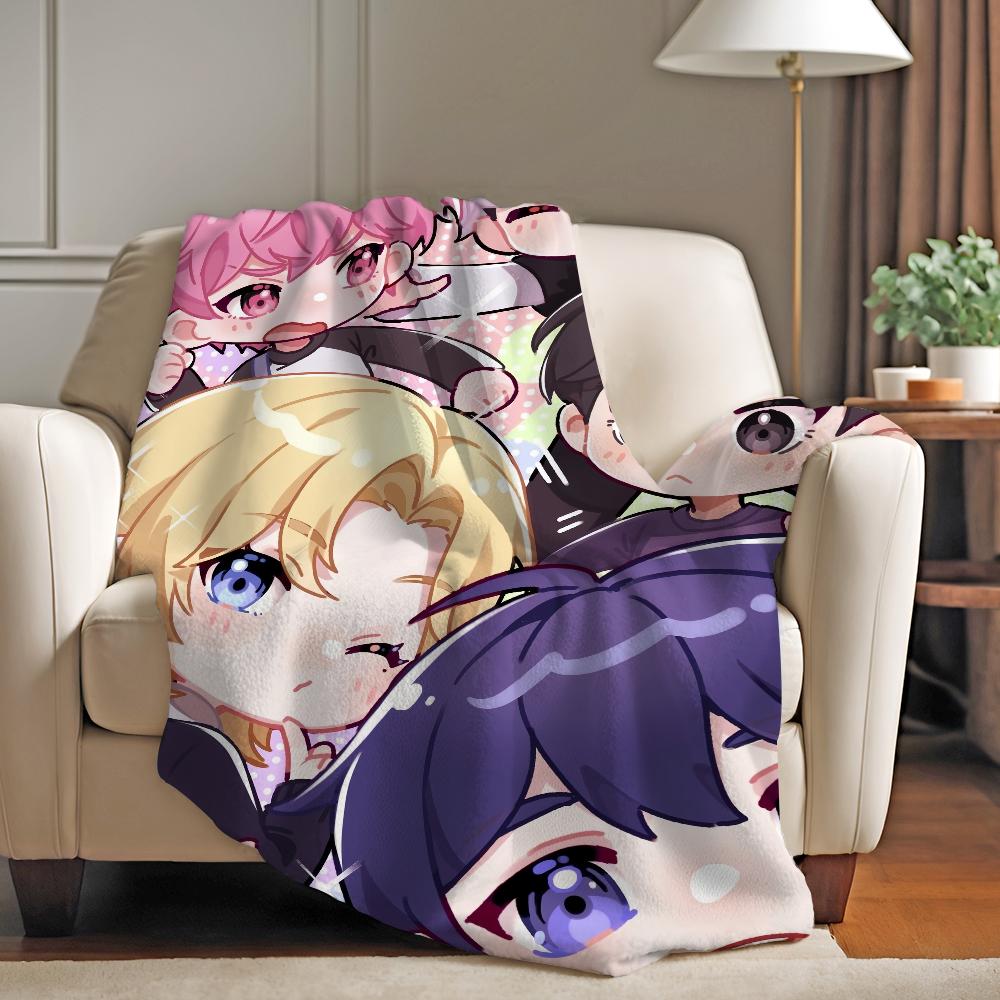 Kpop P-PLAVE Cartoon Blanket Warm And Soft Suitable For Bedroom Living Room Sofa Bed Office Travel Camping