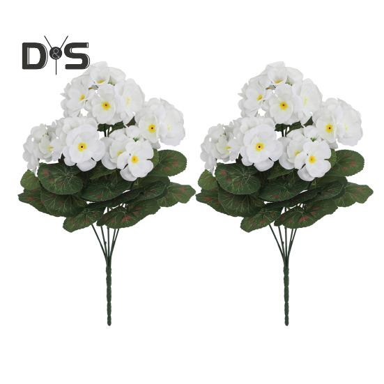 1/2 шт. искусственная герань реалистичные устойчивые к ультрафиолетовому излучению искусственные цветы для свадебной вечеринки в помещении и на открытом воздухе офисный стол центральный элемент пластиковые искусственные цветочные растения