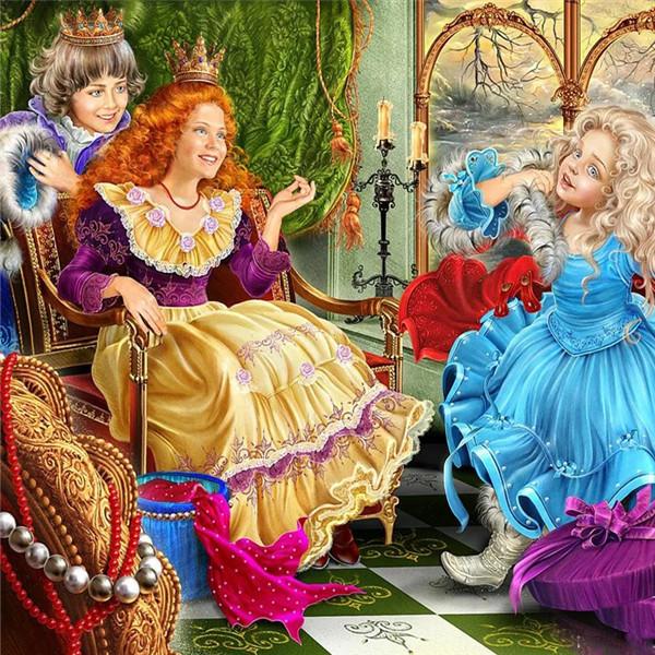 5D алмазная живопись для девочек, алмазная вышивка, круглый пейзаж, сад, картина из стразов, мозаика, портрет, декор для детской комнаты