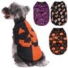 Жилет для собак на Хэллоуин Одежда для маленьких собак Фестиваль моды Костюм с принтом тыквы Футболка для щенка Кошки Пуловер Наряды для французского бульдога Товары для животных