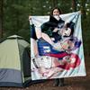"Class of 2020 Graduation Gift: Anime Girl Group Poster"Blanket Lightweight Flannel Throw Blanket for Sofa, Bed, Travel, Camping, Livingroom