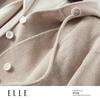 ELLE Женское пальто средней длины с капюшоном из французской мериносовой шерсти