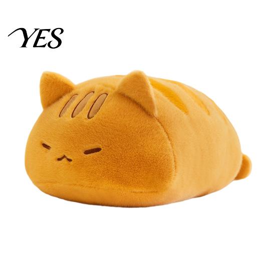 Kids Safe Stuffed Animal Lying Down Cat Plush Pillow, Soft Kitten Doll, Cute Non-toxic Toy Sleeping Plushie for Bedroom, Cuddle Gift Girls Detailed