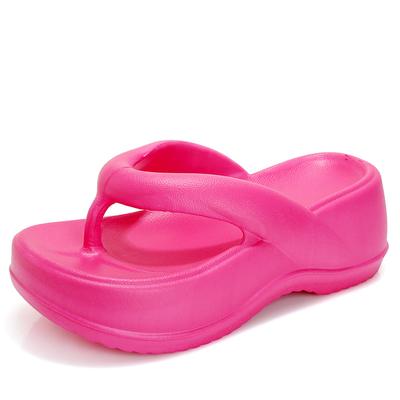 Smile Pop Летние шлепанцы на толстой подошве для женщин, модные повседневные шлепанцы, уличные нескользящие женские сандалии, обувь с поддержкой свода стопы из ЭВА