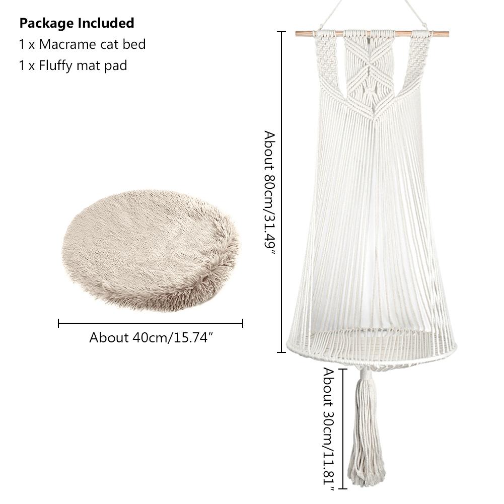 Качели для кошек, подвесная корзина с ковриком, хлопчатобумажная веревка, домик для домашних животных, гамак для кошек, игрушка