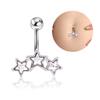 Пятиконечная звезда, пупок, гвоздь, кольцо для пупка, пряжка для пупка, прокол тела, новый продукт 