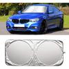 Foldable Car Windshield Sun Shade, Bonus Steering Wheel Sun Shield To Block UV Rays Keep Your Vehicle Cooler, Easy To Use Car Interior Accessories
