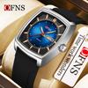 Fashion Ofns Brand New 1598 Silicone Strap Luxury Men Business Leisure Watch Night Light 3atm Waterproof Quartz Double Calendar