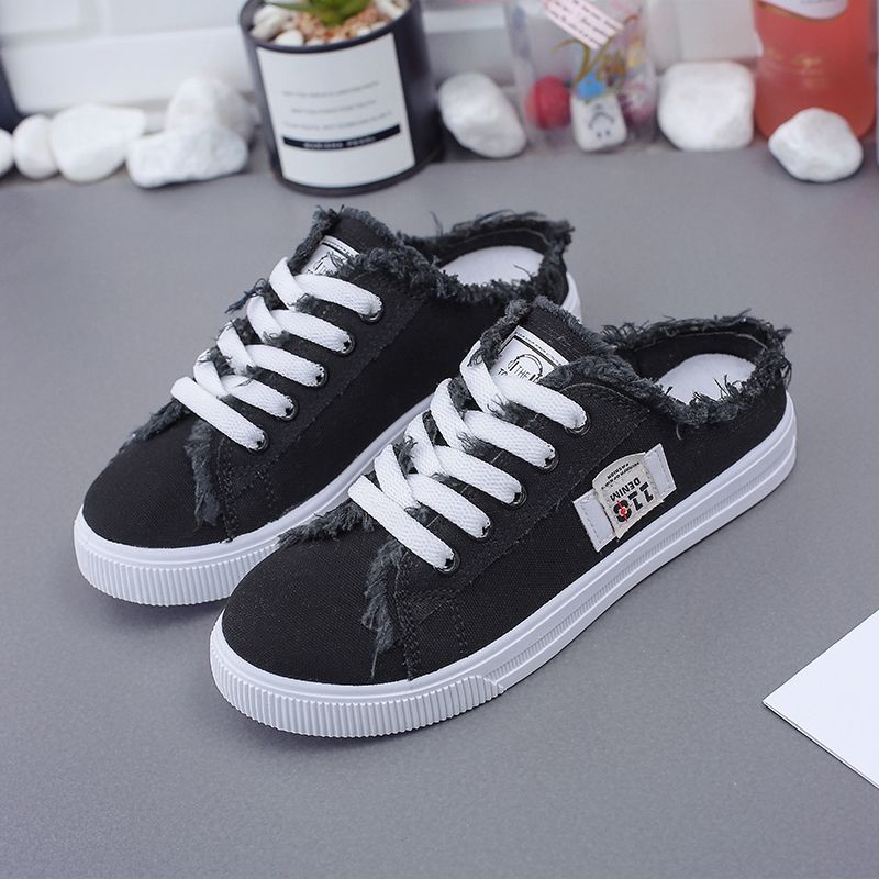 2024 Летние женские парусиновые туфли большого размера 35-43 Женские кроссовки Легкие женские туфли Повседневные тапочки с низким верхом на шнуровке