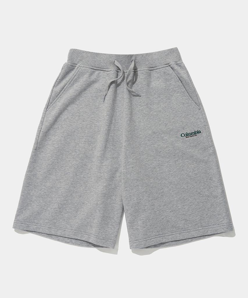 COLUMBIA UNIVERSITY Nyc Emb Terry Sweat Shorts Pants_Melange Gray
