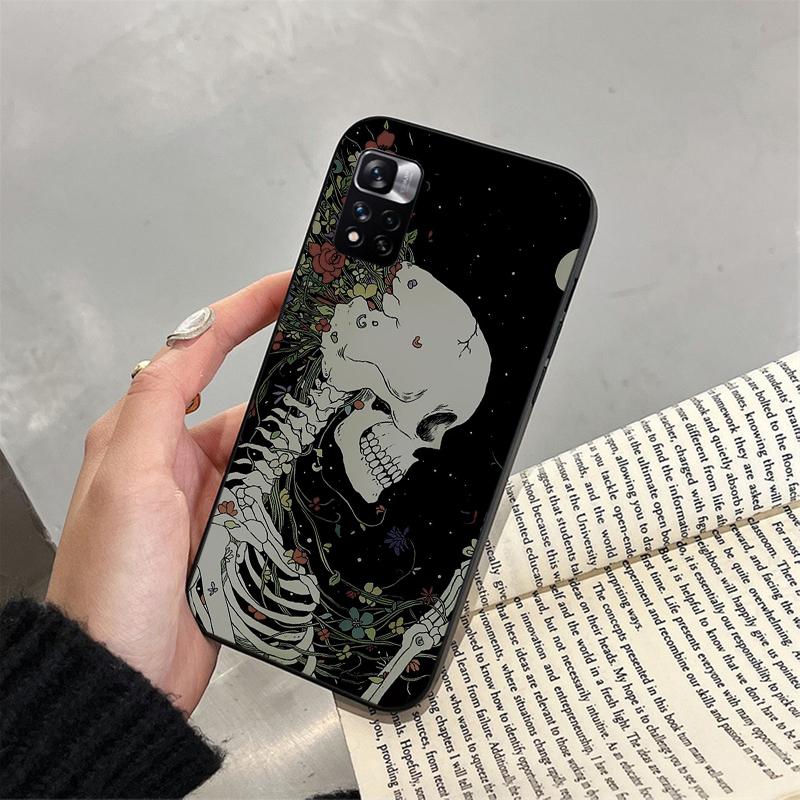 Чехол для телефона с рисунком скелета для Xiaomi Redmi note 14 Pro 14 13 12 11 10 Pro 14S 12S 11S Redmi 14C 13C 10