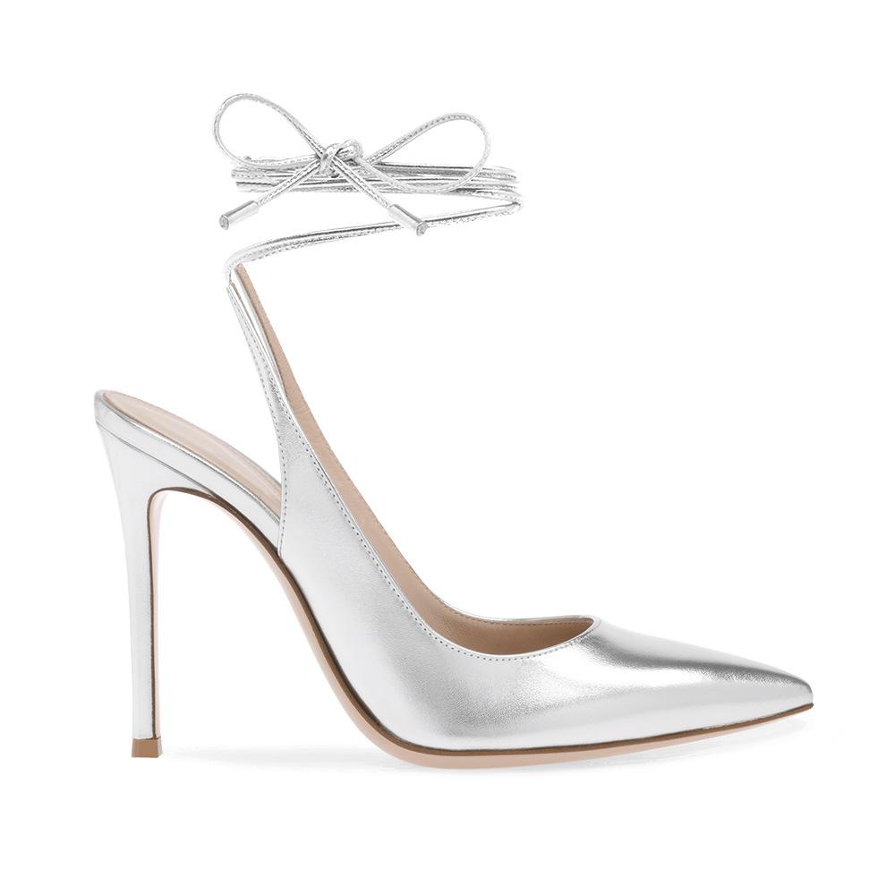 Модный бренд Показ Золотая кисточка Подвесные серьги Сандалии на щиколотке Модные черные туфли-лодочки Элегантная свадебная обувь для банкета Женская обувь 43