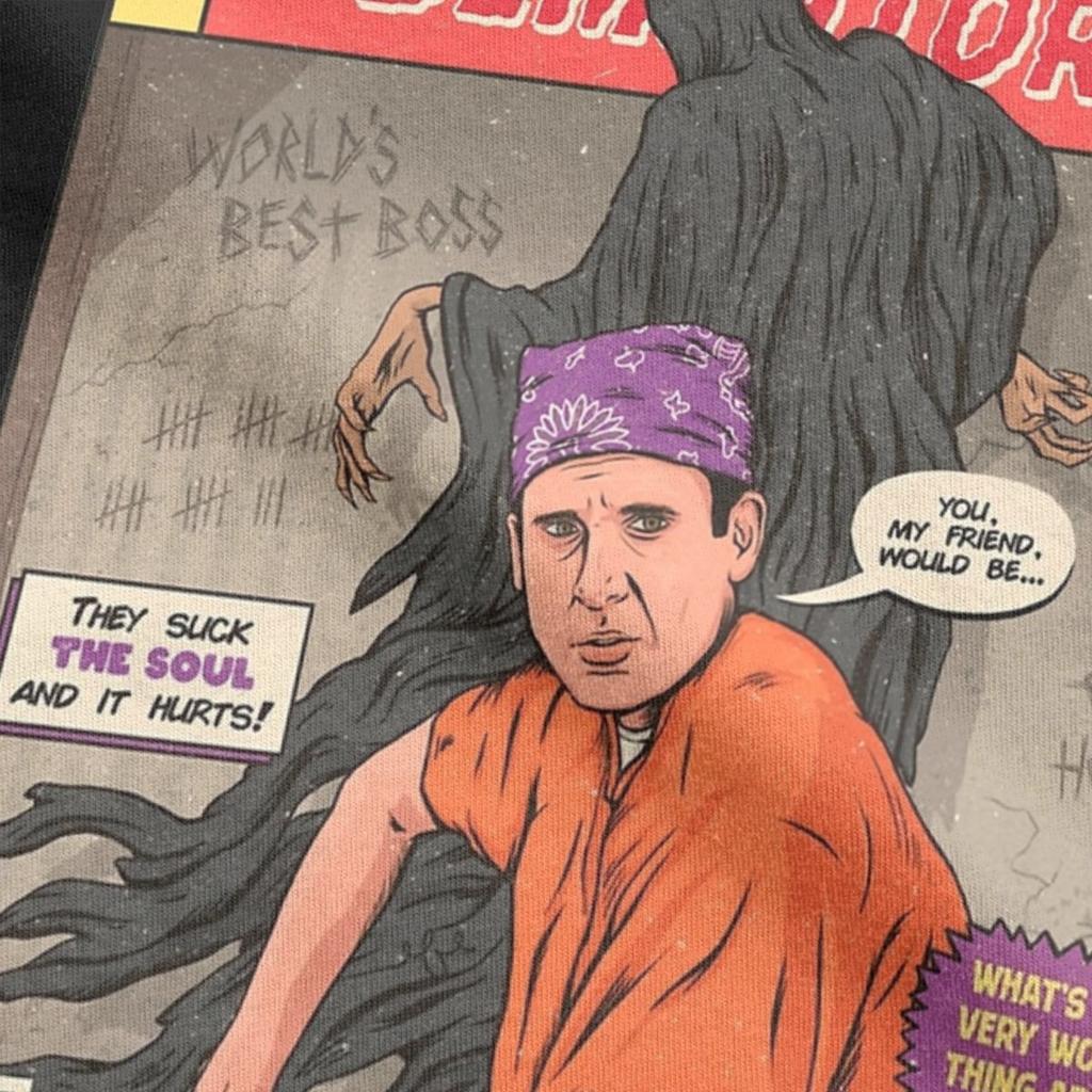 Мужская футболка Prison MIKE The Office TV Show Vintage 100% хлопок футболка с коротким рукавом футболка с круглым вырезом одежда больших размеров