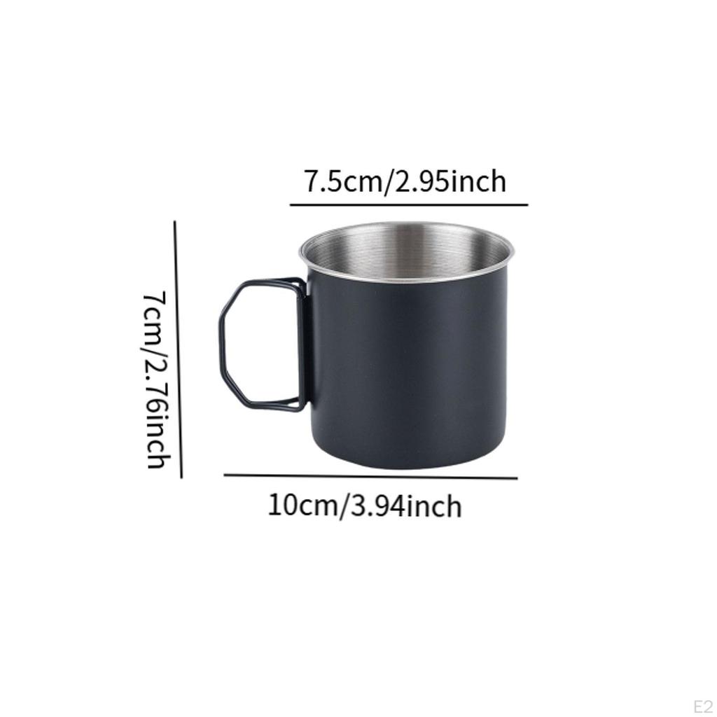 Кружка для кемпинга из нержавеющей стали 304 со складными ручками для кофе