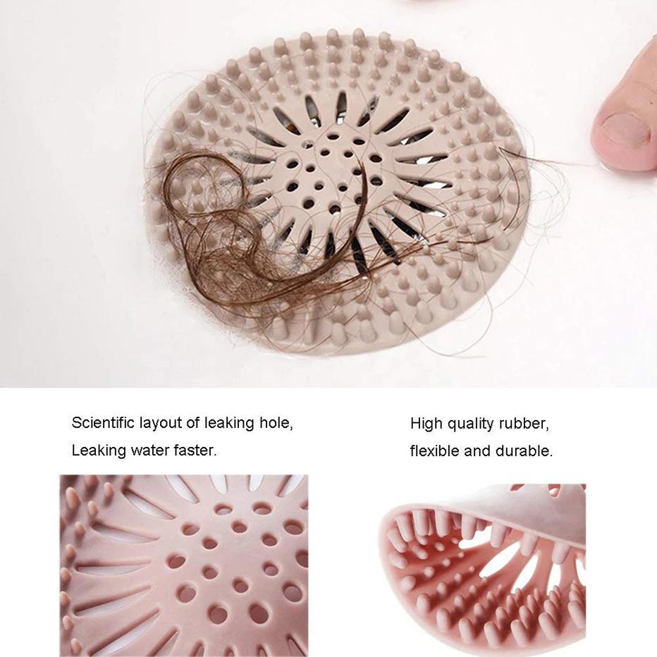 Hair Filter Sink Anti-blocking Strainer Bathtub Shower Floor Drain Stopper TPR Kitchen Deodorant Plug Bathroom Accessories