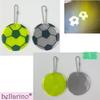 Светоотражающий брелок Bellarino, Светоотражатель, Набор брелоков, Футбольный мяч, Флуоресцентный, Детский, Безопасный, Набор из 2 штук, белый + желтый
