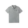 Повседневная дышащая рубашка поло с коротким рукавом с твердым логотипом для мужчин, рубашки поло, средне-меланжево-серые A2PM8-052