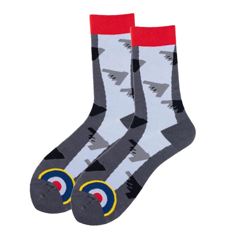 1 пара забавных носков Ins Astronaut Airplane Heaven Body Middle Tube для мужчин Happy Socks Streetwear из хлопка для мужчин, скейтбордистов, для мальчиков, для взрослых