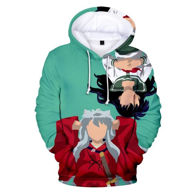 Anime Inuyasha 3d Print Hoodies Men Women Casual Fashion Sweatshirt Hoodie Harajuku Trendy Pullover Hip Hop Streetwear Tops