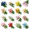 Realistic Tulip Flower 6 Pcs Artificial Flowers Real Touch Faux PU Bouquet Tulips Fake Arrangement for Home Room Office Party Wedding Decoration
