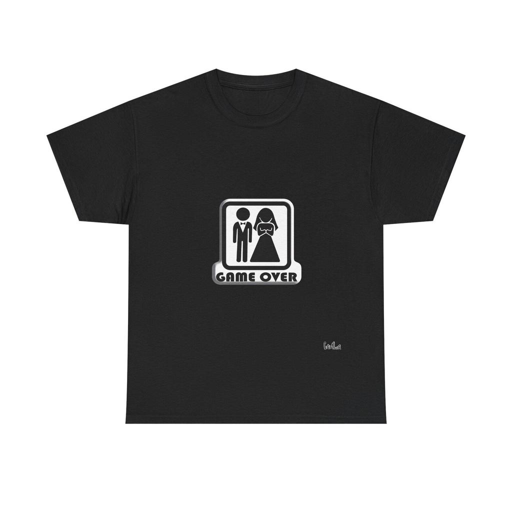 Game Over marriage joke Unisex Heavy Cotton Tee