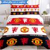 Manchester Crest 3pcs Bedding,Including 1pc Duvet Cover And 2pcs Pillowcases Perfect for Christmas,Ideal for Bedroom, Dormitory