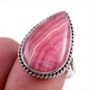 Natural Rhodochrosite Gemstone 925 Solid Sterling Silver Jewelry Ring S.7 Q7z74