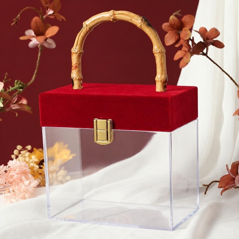 Retro Transparent Gift Box Acrylic Gift Box Wedding Souvenirs Party Candy Packaging