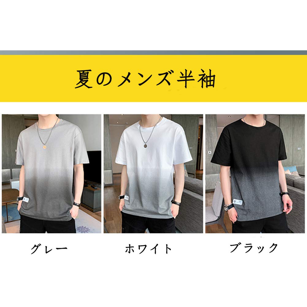 Летняя одежда с коротким рукавом, хлопок, большой размер T, градиентный покрой и пошив, свободный, стильный, круглый воротник, удобный, легкий, мягкий, большой размер, весна-лето