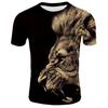 New Cool Lion Graphic 3D Men's T Shirt Unisex Fashion Animal Oversized Shirt O'Neck Breathable Short Sleeve Casual Tops & Tees