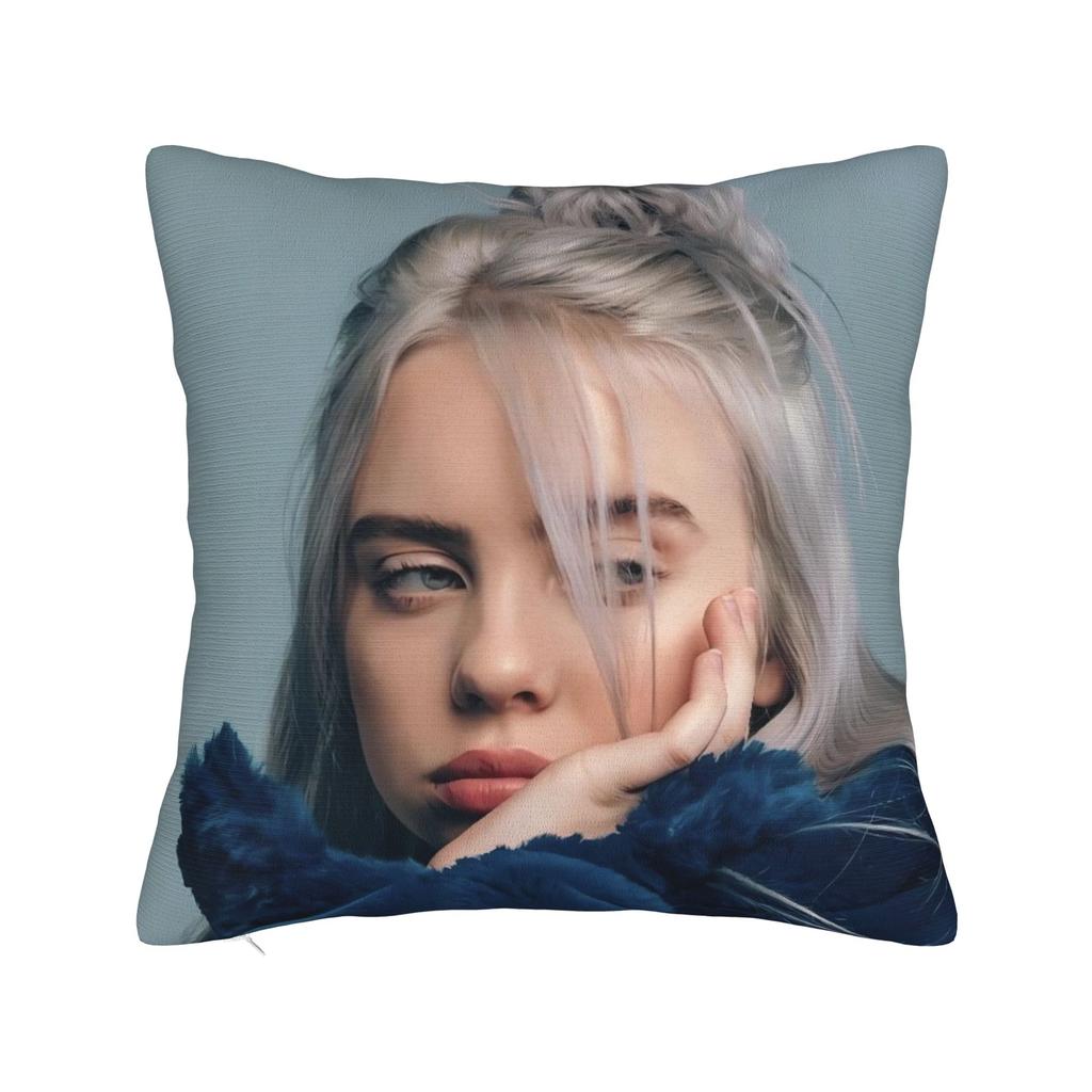 Singer BBilliEilishs Pillowcases Kawaii Pillow Case For Living Room Bed Chair Comfy Pillow Cover