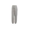 Womens All Season Pants Solid Color Logo Embroidery Drawstring Cuffed Sports Pants Women Pants Gray HK0442
