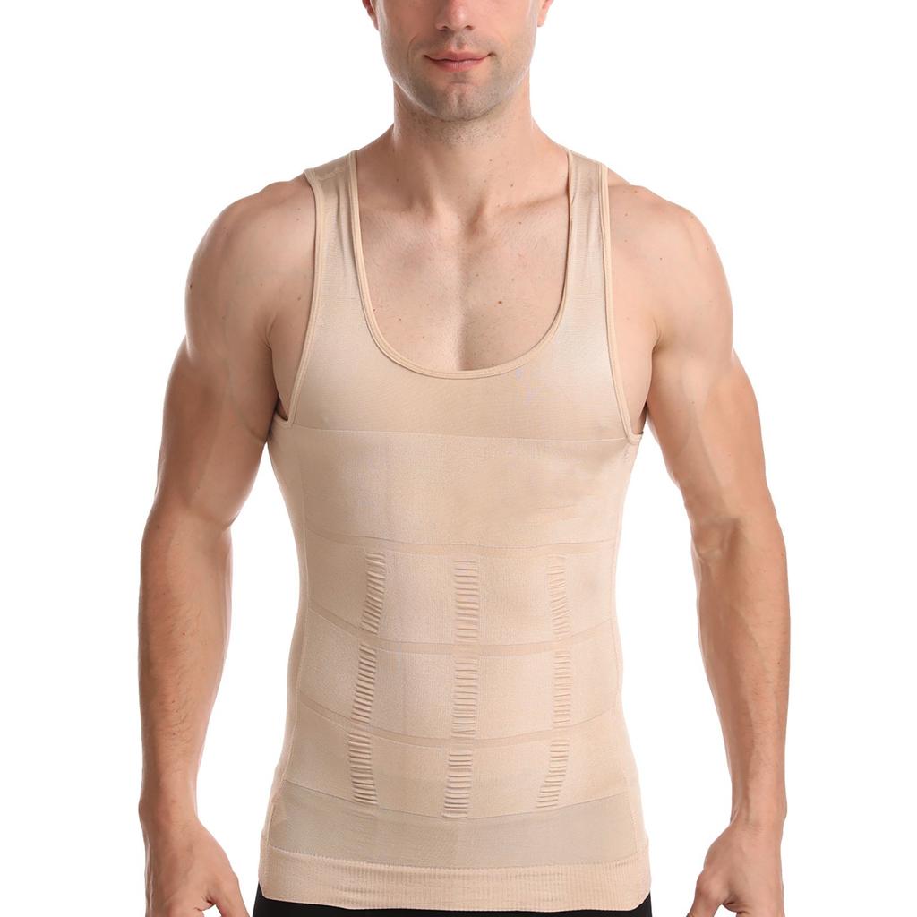 Мужская компрессионная рубашка для похудения, корректирующее белье, майка