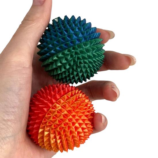 3D-печатный шипастый массажный мяч для снятия стресса Шипастый массажер-ролик Плантарный фасциит Физиотерапия Инструменты для снятия напряжения в руках