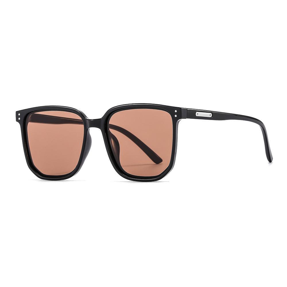 Большие квадратные солнцезащитные очки с градиентом заката для женщин – Премиальная защита от солнца с румяно-розовым оттенком