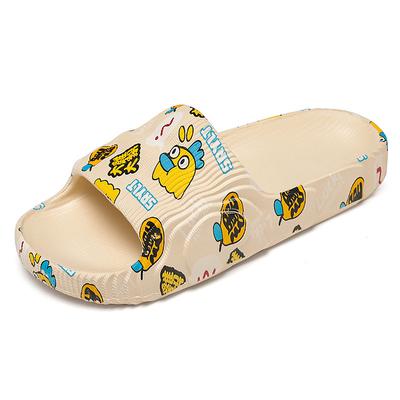 Женские летние шлепанцы из ЭВА для родителей и детей, милые шлепанцы с цыпленком на толстой подошве, модные домашние и уличные трендовые шлепанцы для мужчин