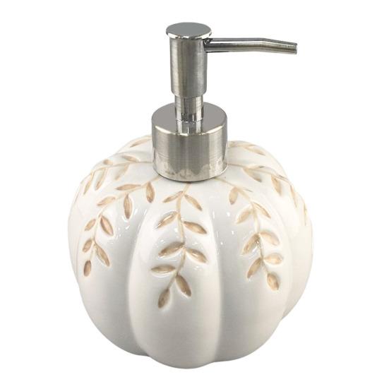 460ml Halloween Pumpkin Soap Dispenser Ceramic Refillable Hand Wash Dish Soap Dispenser Fall Bathroom Kitchen Decor