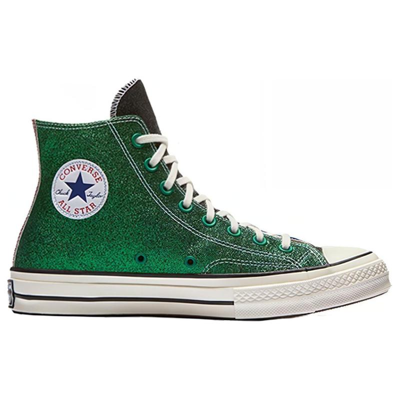 JW Anderson x Converse 1970-е Удобные и Универсальные Высокие Канвасовые Кеды Унисекс Сине-зеленые