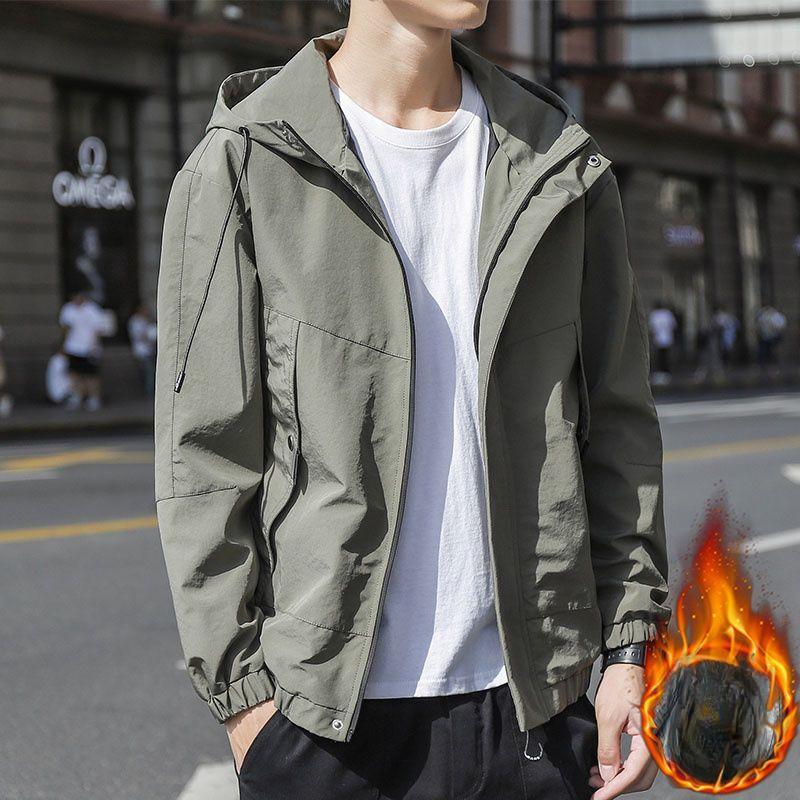 Куртка мужская весна, осень и зима новинка тренд с капюшоном повседневная универсальная свободная куртка верхняя одежда