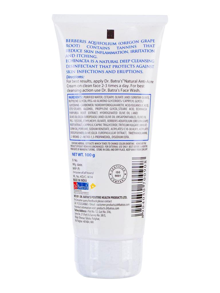 Natural Cream for Problem Skin (100 G), Natural Anti Acne Cream, Dr Batra's