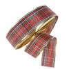 Charming Red And Gold Decorative Ribbon For Christmas Gift Wrapping And Holiday Crafts