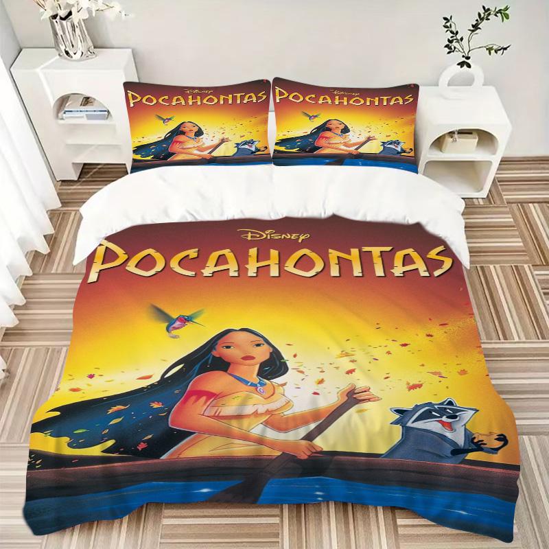 Pocahontas Journey Love Print 3Pcs Bedding Setduvet Cover With 2 Bedropillowcase Home Birthday Gift